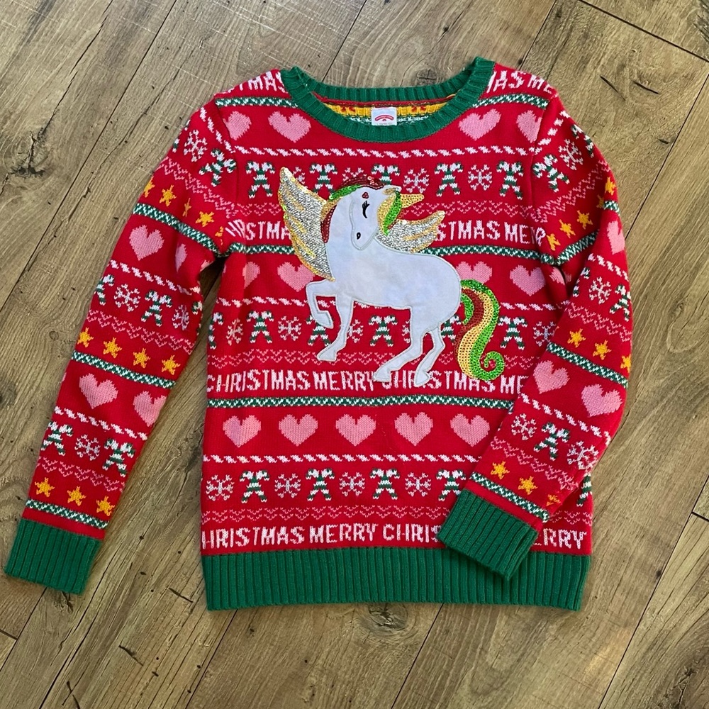 Girls size 10-12 L, unicorn sweater!